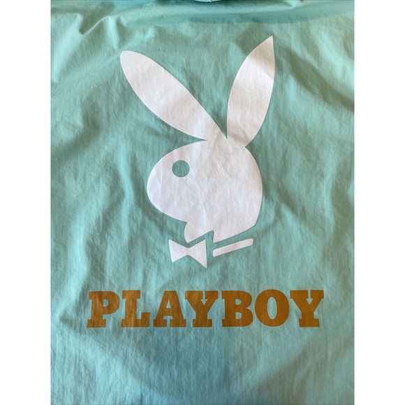 Playboy by PacSun Men’s Windbreaker Gold Text 1/4 Zip Anorak Jacket Size Small - Picture 9 of 12